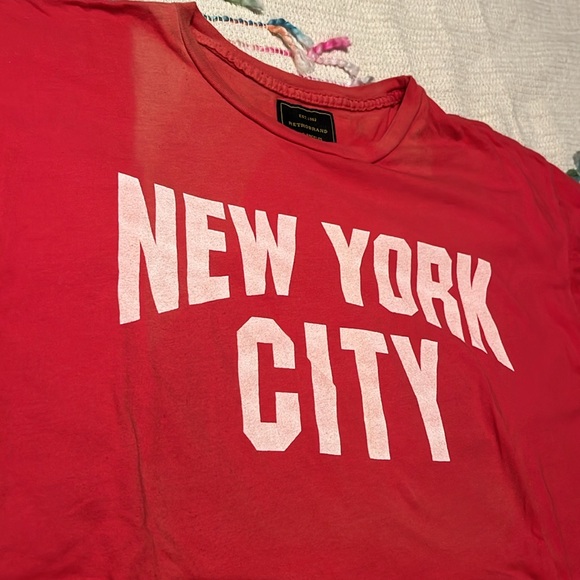 ❤️ Retro brand NYC Red W/White Lettering Tee! ❤️ OSFM! - Picture 6 of 11